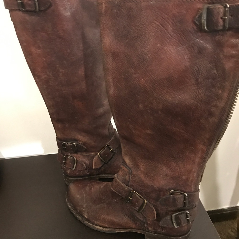 Frye Veronica Back Zip, Dark Brown stone antique